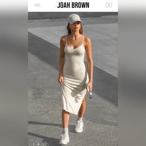 JOAH BROWN V Neck Dress